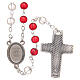 Rosenkranz Papst Franziskus mit roten und weißen Perlen, 4 mm s2
