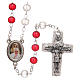 Rosary beads with Jubilee of Mercy, red and white PVC 4mm s1