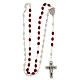 Rosenkranz Papst Franziskus mit roten und weißen Perlen, 8 mm s4
