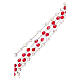 Rosenkranz Barmherzigkeit Heilige Faustina weiß und rot aus PVC 8 mm s3