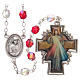 Rosary beads Mercy of Saint Faustyna red and white PVC 8mm s1