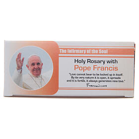 Rosenkranz Papst Franziskus mit Gebet auf Englisch
