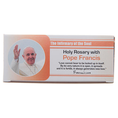 Rosenkranz Papst Franziskus mit Gebet auf Englisch 1
