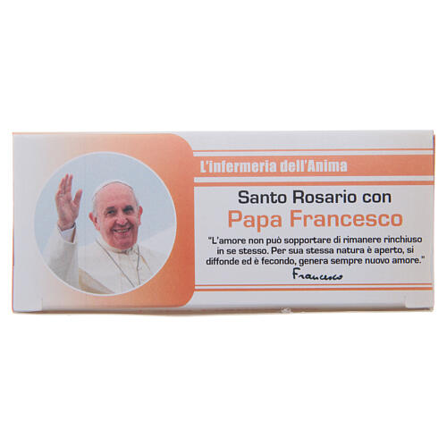 Rosenkranz Papst Franziskus mit Gebet auf Italienisch 1