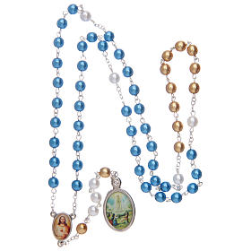 Chapelet avec grains en imitation nacre centenaire de Fatima s4