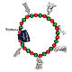 Bracelet de Noël élastique en cristal avec livre prières Noël ITA s2