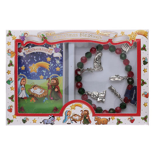 Christmas bracelet elastic in crystal with prayer booklet ITALIAN 5