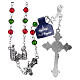 Christmas rosary in crystal with Christmas prayers booklet ITALIAN s2