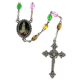 Rosary of Fátima's Visionaries, colourful glass beads, 6 mm - Faith Collection 1/47