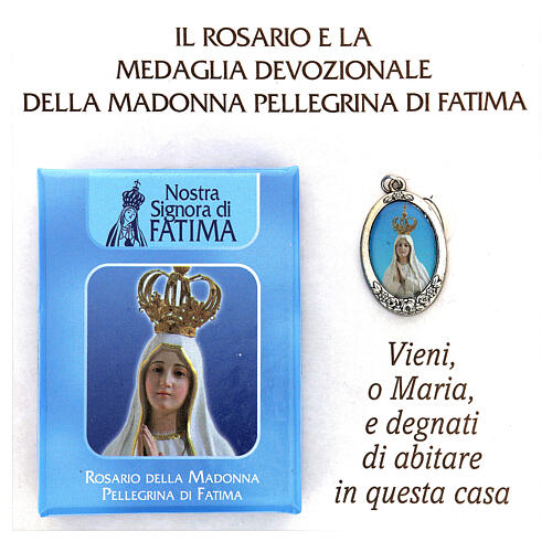 Rosary Our Lady Pilgrim of Fátima, white beads, 6 mm, imitation pearl - Faith Collection 3/47 2