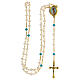 Rosary Our Lady Pilgrim of Fátima, white beads, 6 mm, imitation pearl - Faith Collection 3/47 s7