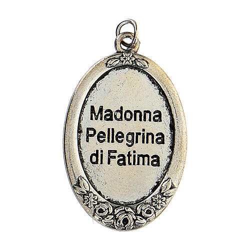 Rosario Madonna Pellegrina Fatima grani bianco similperla 5 mm - Collezione Corone Fede 3/47 5