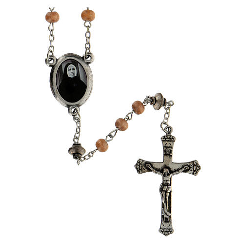 Rosenkranz von Schwester Lucia Dos Santos mit Kügelchen aus Holz (5 mm) - Kollektion Glaubenskronen 4/47 1