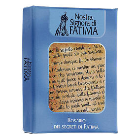 Rosenkranz "Geheimnisse von Fatima" mit Perlen aus grűnem facettiertem Glas (6 mm) - Kollektion Glaubenskronen 5/47