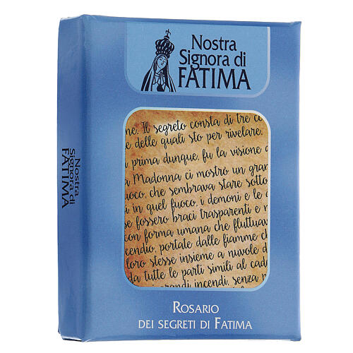 Rosenkranz "Geheimnisse von Fatima" mit Perlen aus grűnem facettiertem Glas (6 mm) - Kollektion Glaubenskronen 5/47 2