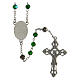 Rosario Segreti Fatima grani vetro sfaccettato verde 6 mm - Collezione Corone Fede 5/47 s3