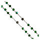 Rosario Segreti Fatima grani vetro sfaccettato verde 6 mm - Collezione Corone Fede 5/47 s4