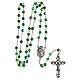 Rosario Segreti Fatima grani vetro sfaccettato verde 6 mm - Collezione Corone Fede 5/47 s5