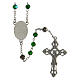 Rosary Secrets of Fatima with green faceted glass beads 6 mm - Faith Collection 5/47 s3