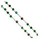 Rosary Secrets of Fatima with green faceted glass beads 6 mm - Faith Collection 5/47 s4