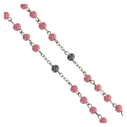Rosary Novena of Our Lady of Fátima, pink wood beads, 6 mm - Faith Collection 6/47 4