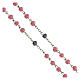 Rosary Novena of Our Lady of Fátima, pink wood beads, 6 mm - Faith Collection 6/47 s4
