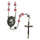 Rosario Novena Madonna Fatima grani legno rosa 6 mm - Collezione Corone Fede 6/47 s1