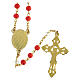 Chapelet Notre-Dame du Mont-Carmel grains verre corail 6 mm - Collection de la Foi 7/47 s3