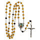 Charity rosary, yellow wood beads 6 mm - Faith Collection 9/47 s5