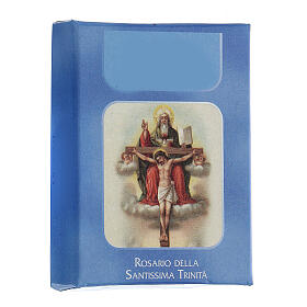 Rosenkranz der Heiligen Dreifaltigkeit mit Perlen aus grauem Glas (6 mm) - Kollektion Glaubenskronen 10/47