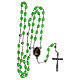 Rosenkranz von Sankt Josef mit gestreckten Perlen aus grűnem Glas (6 mm) - Kollektion Glaubenskronen 11/47 s5