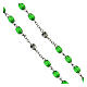 Saint Joseph rosary with green glass beads 6 mm - Faith Collection 11/47 s4