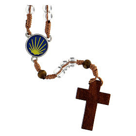 Rosenkranz vom Pilger mit Perlen aus durchsichtigem Glas (6 mm) - Kollektion Glaubenskronen 12/47
