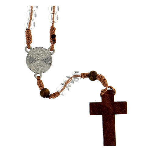 Rosenkranz vom Pilger mit Perlen aus durchsichtigem Glas (6 mm) - Kollektion Glaubenskronen 12/47 3