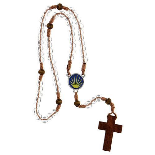 Rosenkranz vom Pilger mit Perlen aus durchsichtigem Glas (6 mm) - Kollektion Glaubenskronen 12/47 5