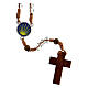 Rosenkranz vom Pilger mit Perlen aus durchsichtigem Glas (6 mm) - Kollektion Glaubenskronen 12/47 s1