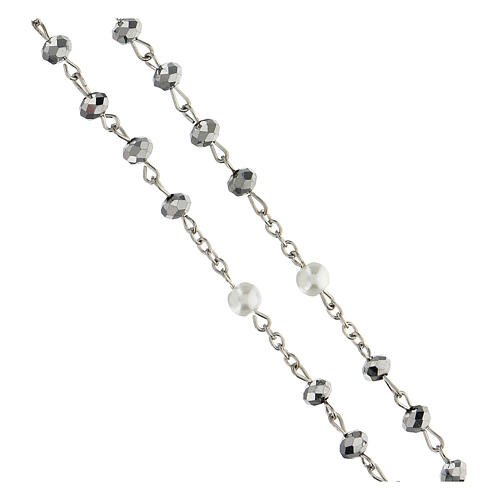 Rosary of Our Lady of Sorrows, faceted glass beads, 6 mm - Faith Collection 14/47 4