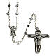 Our Lady of Sorrows Rosary in glass, silver beads 6 mm - Faith Collection 14/47 s1