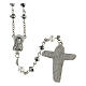 Our Lady of Sorrows Rosary in glass, silver beads 6 mm - Faith Collection 14/47 s3
