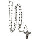 Our Lady of Sorrows Rosary in glass, silver beads 6 mm - Faith Collection 14/47 s5