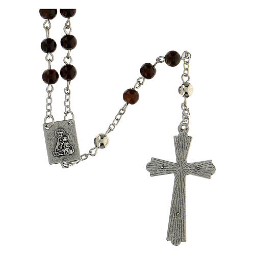 Rosary of the Obedience, 6 mm brown glass beads - Faith Collection 17/47 3