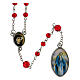 Rosary of the Divine Mercy, 6 mm faceted beads, red glass - Faith Collection 18/47 s1