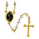 Pope Benedict XV rosary with gray diamond glass beads 6 mm - Faith Collection 19/47 s1