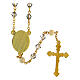 Pope Benedict XV rosary with gray diamond glass beads 6 mm - Faith Collection 19/47 s3