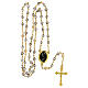 Pope Benedict XV rosary with gray diamond glass beads 6 mm - Faith Collection 19/47 s5