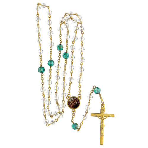 Welcoming Rosary with transparent glass beads 6 mm - Faith Collection 21/47 5