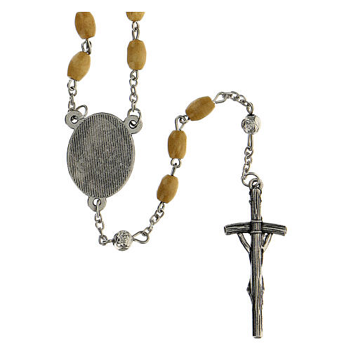 Pope John Paul I rosary, yellow wood beads 5 mm - Faith Collection 22/47 3