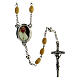 Pope John Paul I rosary, yellow wood beads 5 mm - Faith Collection 22/47 s1