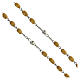 Pope John Paul I rosary, yellow wood beads 5 mm - Faith Collection 22/47 s4