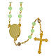 Rosary of Saint Anthony of Padua, 6 mm light green glass beads - Faith Collection 23/47 s3